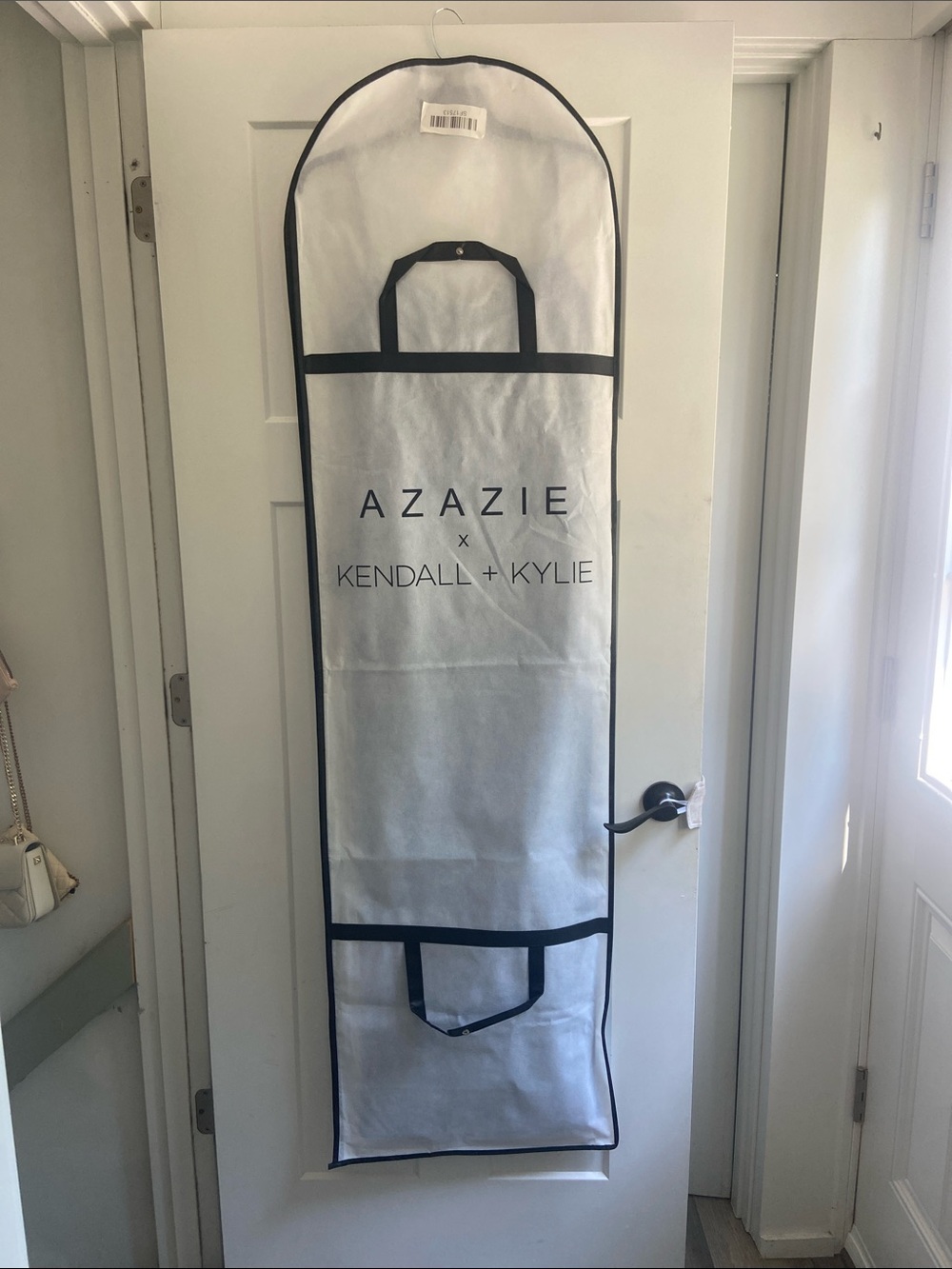 Kendall & Kylie Dusty Blue Bridesmaid Dress with Garment Bag